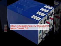 리?? 재충전 4pcs 3.2V 105Ah LiFePO4 배터리 프리즘 셀