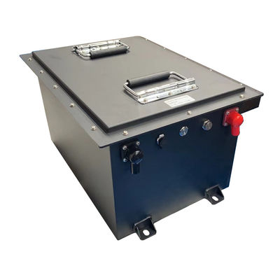 주문 LCD와 캔 RS485와 골프 카트 48V 105Ah 금속 용기 충전식 리튬 이온 바테리 온라인 제품
