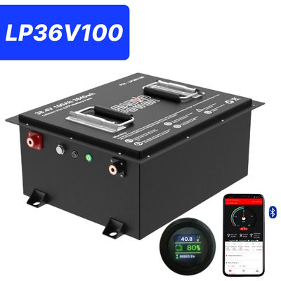 36V 100Ah 200Amp 36.8V 블루투스 LiFePO4 리?? 골프 카트 배터리