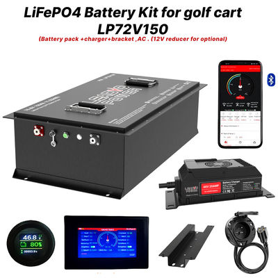 72V 150Ah 76.8V LiFePO4 골프 카트 배터리 변환 키트 5년 보증