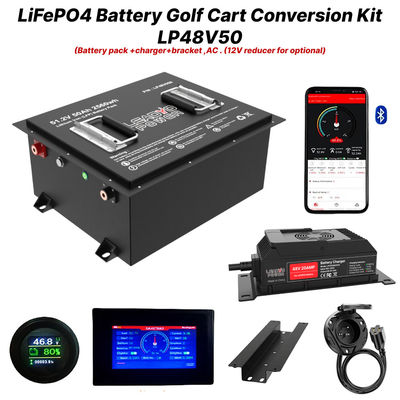 48V 50Ah 51.2V2 150Amp LiFePO4 골프 카트 배터리 변환 키트, 5년 보증
