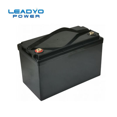 Leadyo 스마트 BMS Lifepo4 배터리 12V 100ah 1280Wh 블랙 나사식 ABS 케이스