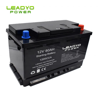 좋은 가격 Star-Stop 해양 리튬 이온 배터리 12v 80Ah CCA1200A 크래킹 및 보트용 딥 사이클 Lifepo4 배터리 온라인으로