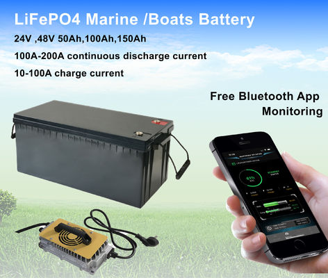 스마트 전기 보트 추진 외부 보트 리?? 배터리 12V 300Ah 배터리 보트 LiFePO4 25.6V 200Ah