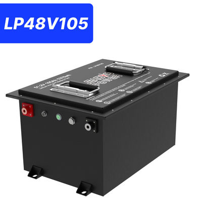 48V 105Ah 51.2V LiFePO4 Golf Cart Battery, 250A BMS, 4000+ Cycles Lithium Battery, Max 12.8kW Power